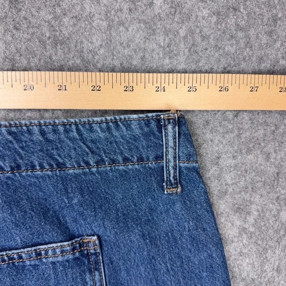 Old Navy Jeans Womens‎ 26 Blue High-Rise Baggy Wide Leg Drapey Denim Pockets NEW - Picture 6 of 11